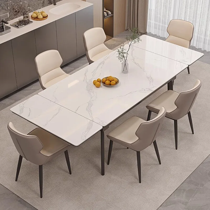 

Extendable Nordic Dining Table Modern Luxury Extending Restaurant Dining Table Makeup Lounge Mesas De Jantar Garden Furniture