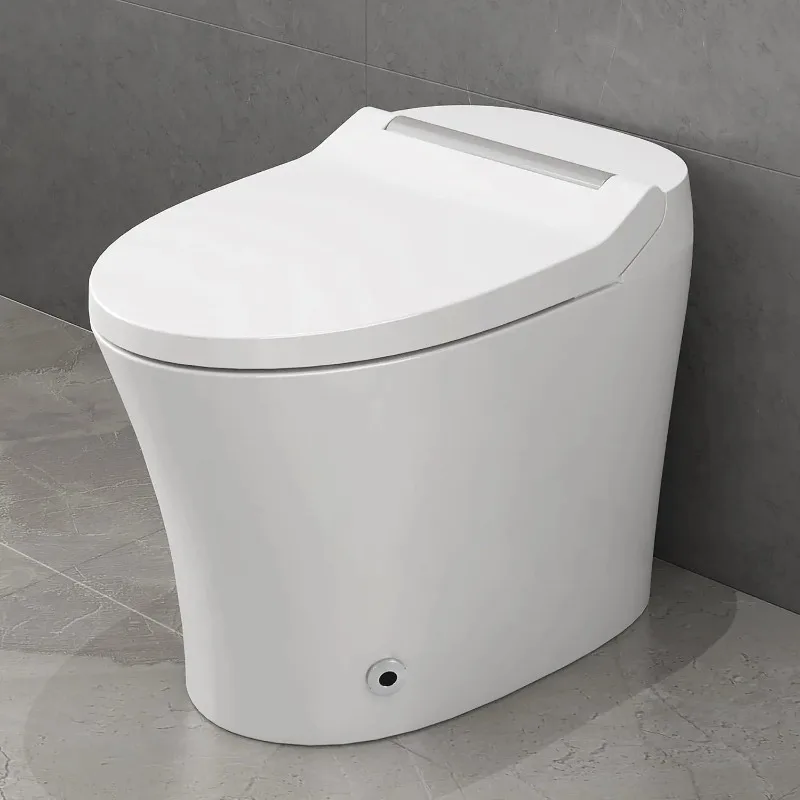 Tankless Smart Bidet Toilet Combo Self-Clean Foot Sensor Dual 1/1.28 GPF Compact Luxury Bathroom Toilet  Sanitary Ware
