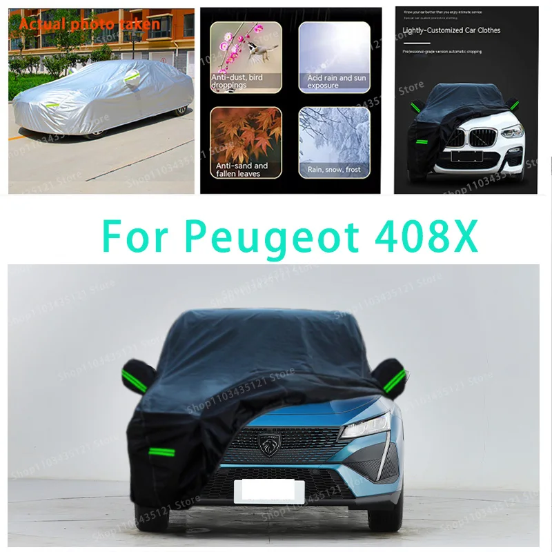 For Peugeot 408x auto body protection, anti snow, anti peeling paint, rain, water, dust, sun protection, car clothing