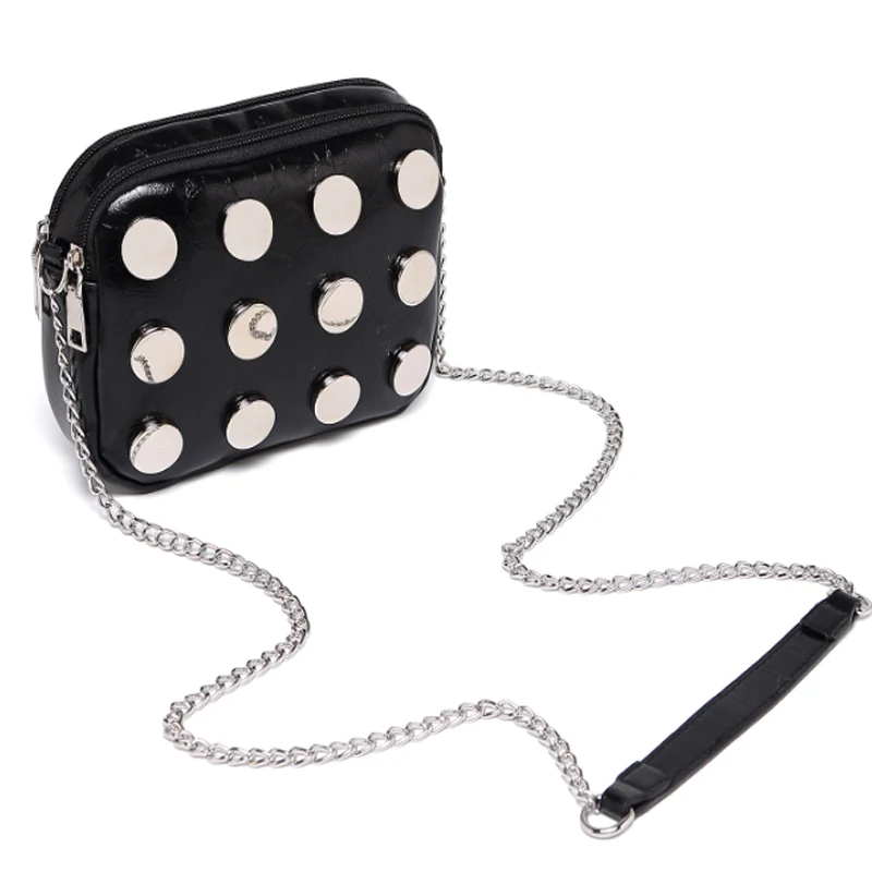

2025 New Polka Dot Design PU Crossbody Bag Women's Hand-held Small Bag Shoulder Bag Small Square Bag