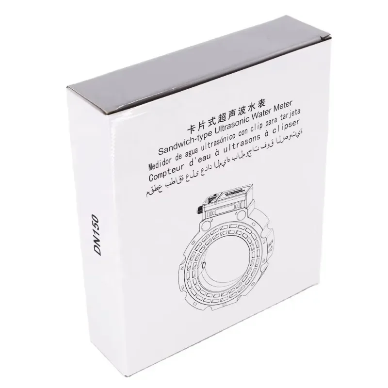 عداد المياه بالموجات فوق الصوتية DN125 DN150 توريد البطارية RS485 شفة اتصال IP68 مقياس تدفق المياه الرقمي ساندويتش من النوع