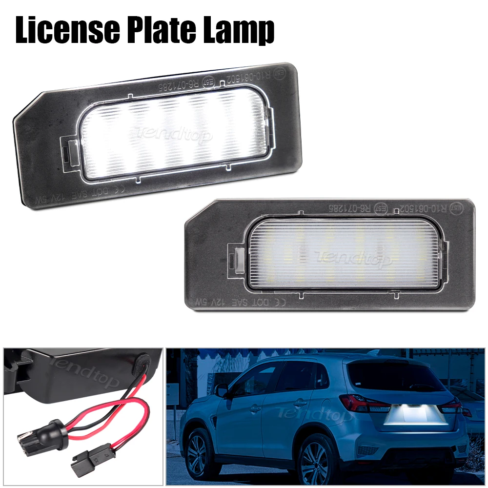 Car Rear Number Plate Lamps White Canbus License Plate Lights For Mistubishi ASX Outlander Sport RVR PHEV 2011-2020