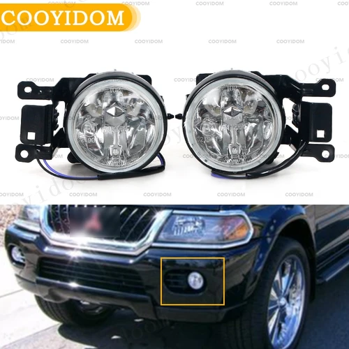Luz antiniebla del parachoques delantero del coche, lámpara antiniebla, lámpara de conducción, faro para Mitsubishi Montero Pajero Sport 2000 2001 2002 2003 2004