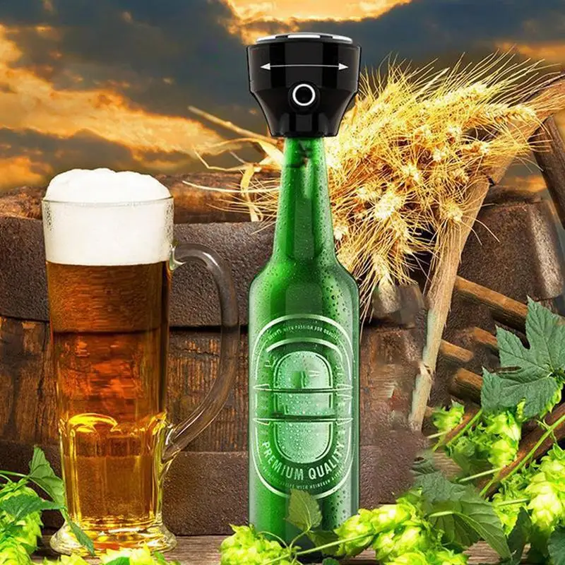 Bottled Beer Foamer Ultrasonic Beer Foaming Machine Beer Bubble Machine Portable Electric Drink Frother Beer Aerator For Beer