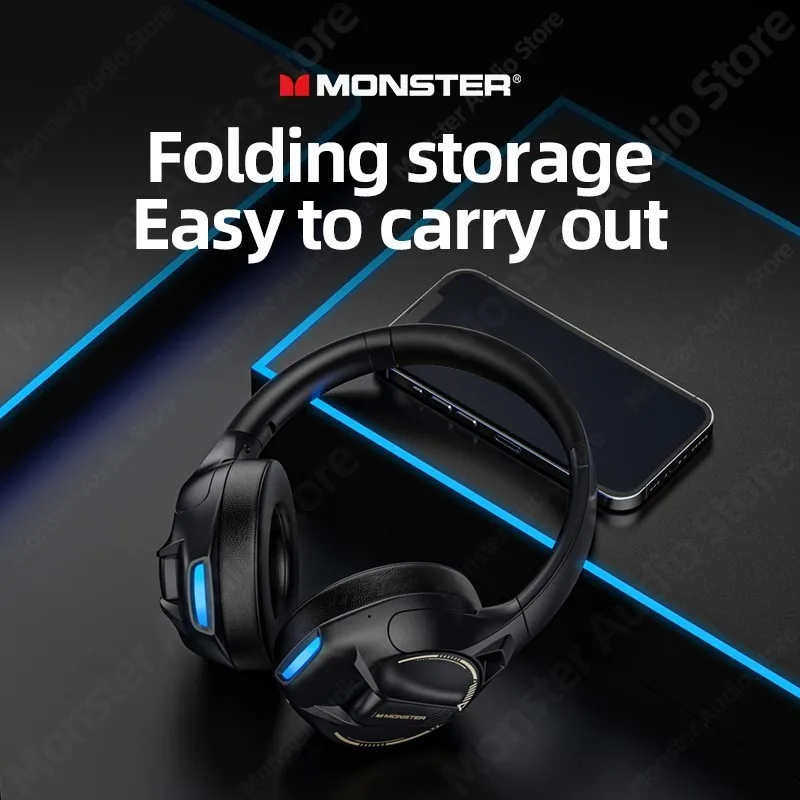 Choice Monster XKH03 Bluetooth 5.3 Wireless Gaming Headset Long Range Noise Canceling Headphones HIFI Stereo Music Earbuds