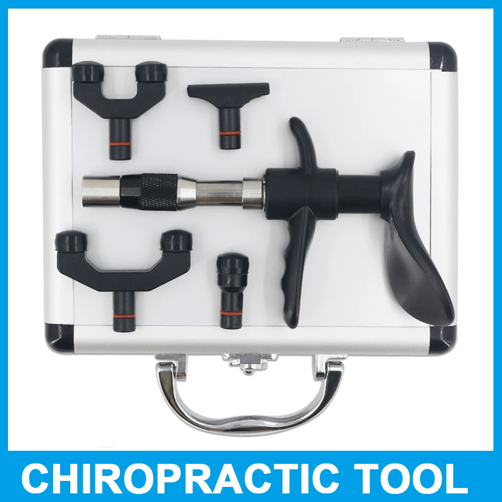 

New Chiropractic Adjusting Tools Correct The Spine Massage Massager Instrument Impulse Bone Setting Fascia Gun 4 Heads