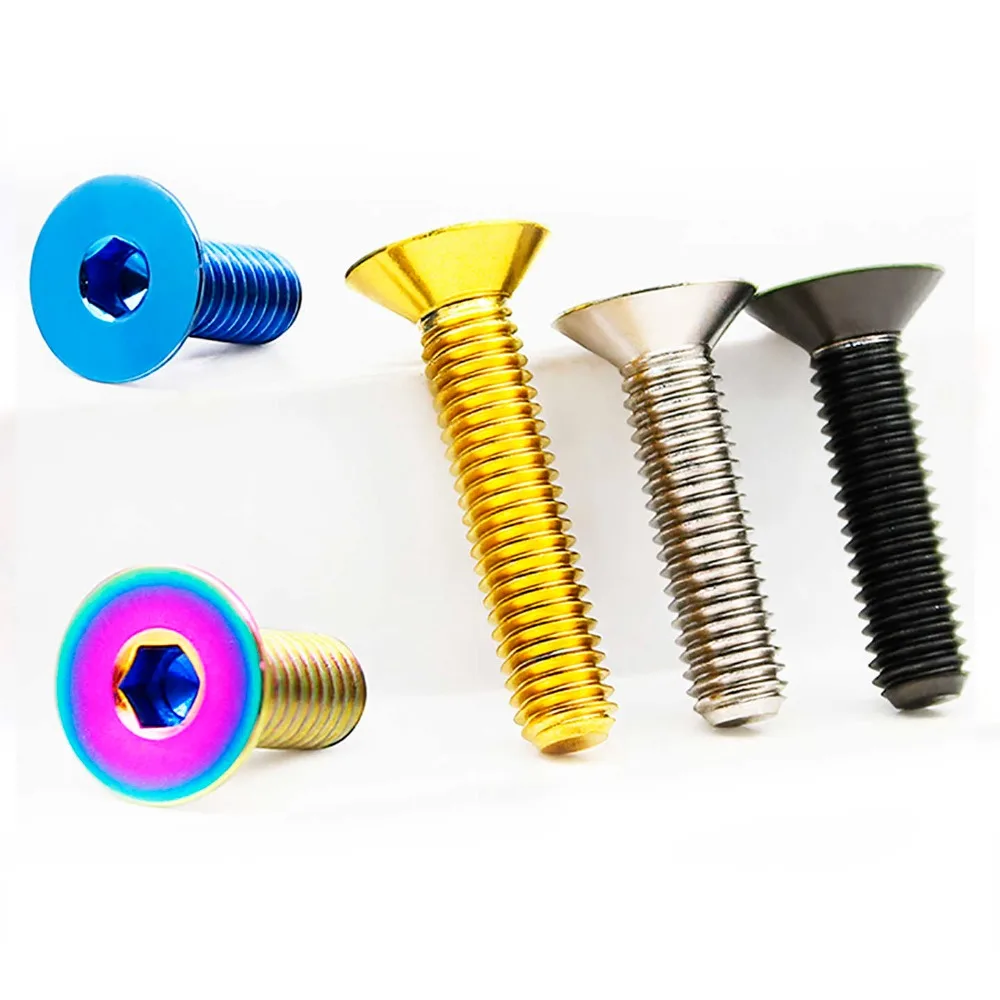 M4M5M6 Countersunk Titanium Screws,Rust Resistant Premium Bolts Used as Hardware for Car,Scooter and Skateboard Accessory Refit
