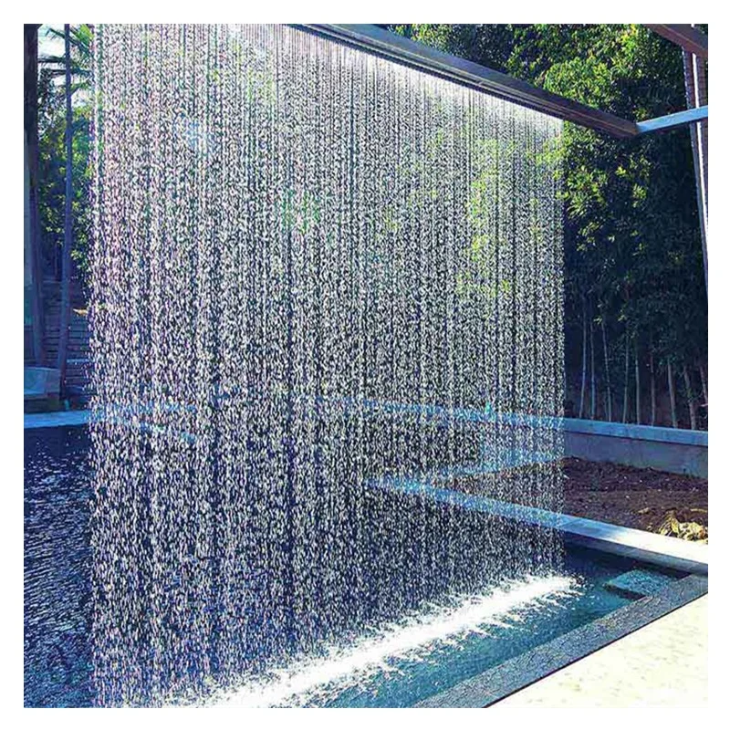 Customized stainless steel outdoor water curtain garden water fountain