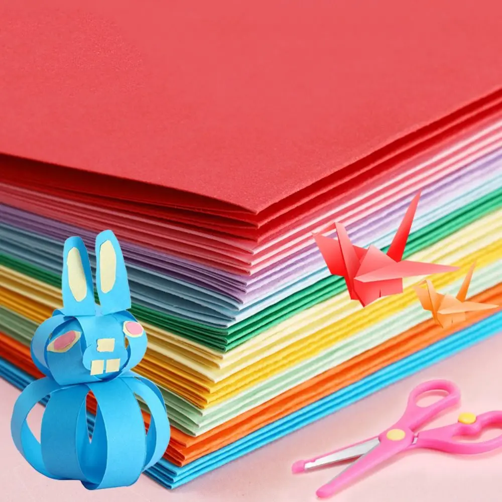 

50 листов A4, набор цветной бумаги ручной работы, 10 цветов, оригами ручной работы, Монтессори, сделай сам, оригами, бумага ручной работы для мальчиков