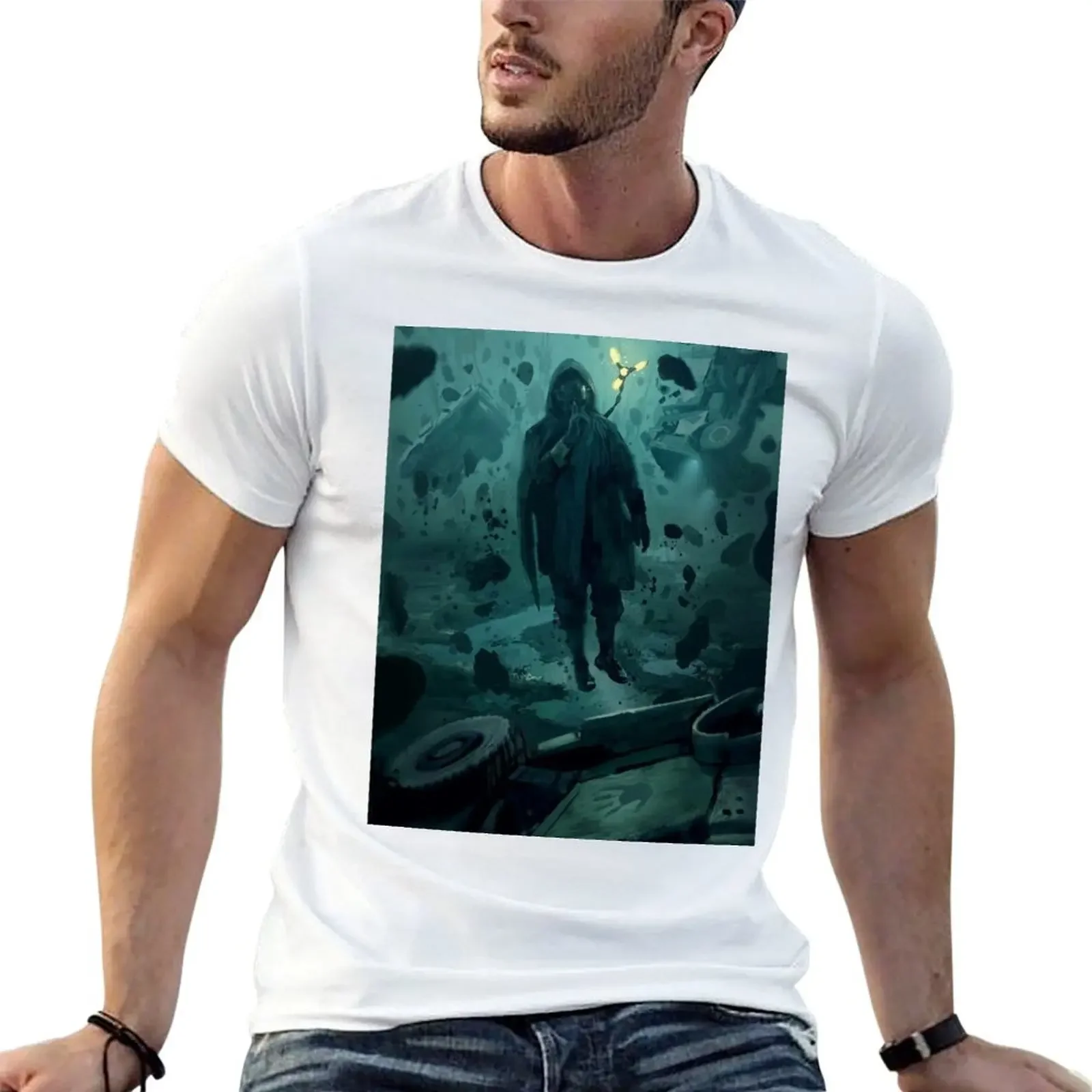 

death stranding T-Shirt essential t shirt vintage blue archive baggy shirts compression shirt men