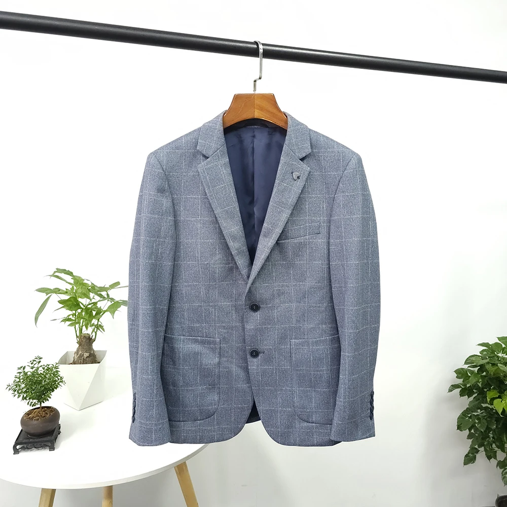 

Мягкий мужской повседневный деловой костюм с цветным тканым узором, осенний, для поездок на работу, универсальный, комфортный, приятный к телу, без этикетки