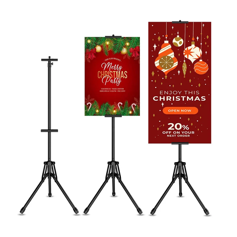 customized.Sign Stand Display Retractable Poster Board Stand Double-Sided Holder Floor Standing Sign Holder