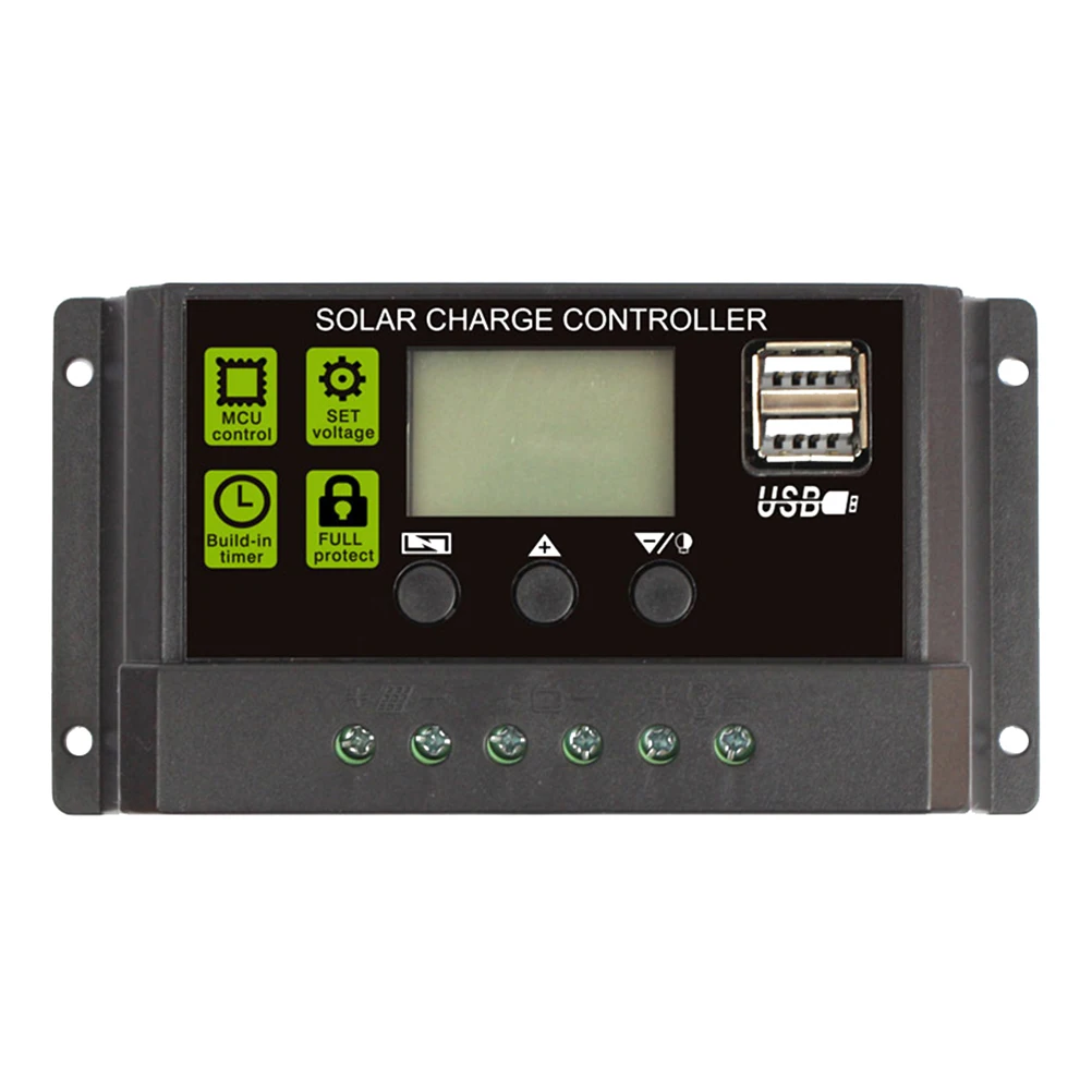 

12V 24V Solar Controller Universal Regulator Charge Automatic PWM Protection Overload Short Circuit Reverse Phone USB