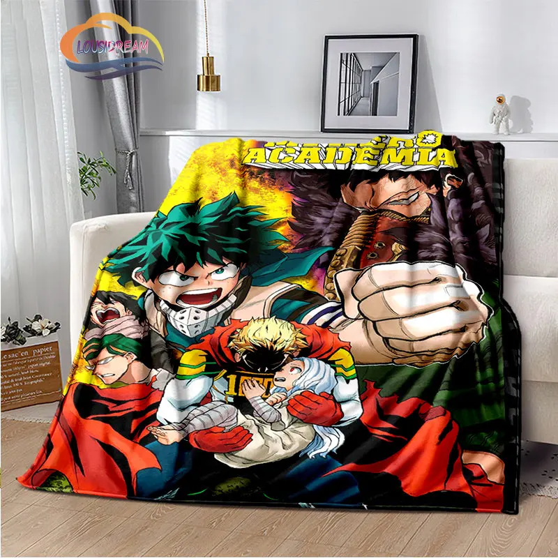 

Anime My Hero Academia series Flannel Blanket Sofa bed warm and comfortable blanket Cartoon Soft Bedspread Children's