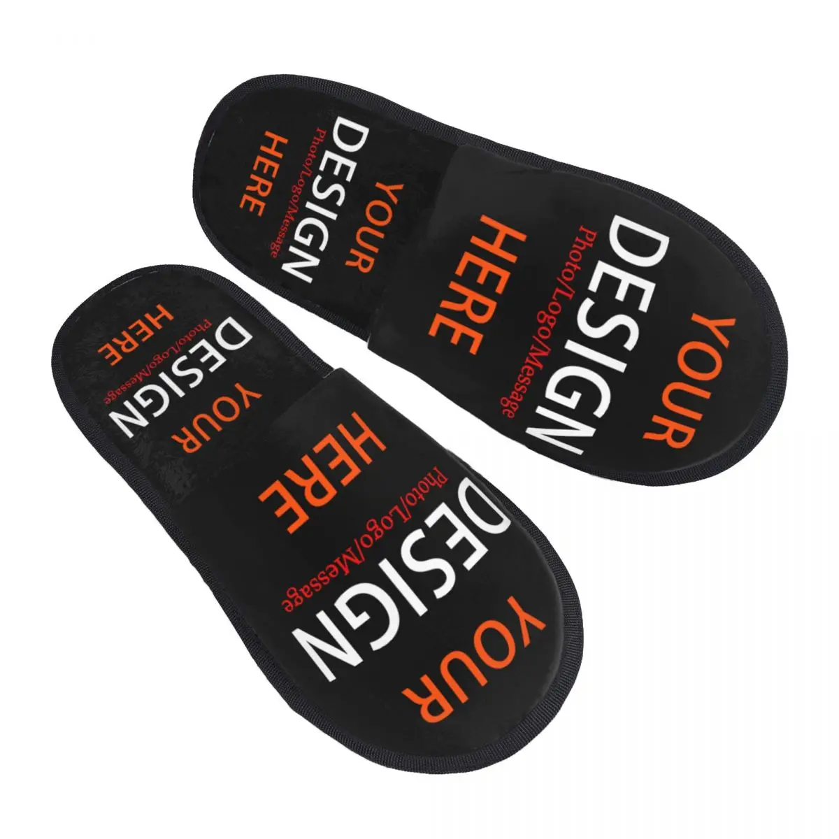 Custom Custom Your Photo Logo Message Comfort Scuff With Memory Foam Slippers Women DIY Design Hotel House Shoes