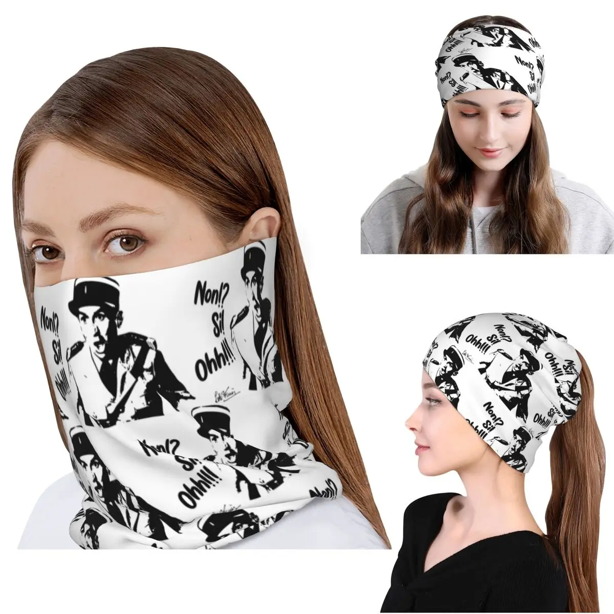 

Louis De Funes Funes Non! Si! Ohh! Bandana Neck Gaiter Mask Scarf Multifunction Balaclava Beanies Hat Unisex Adult Washable