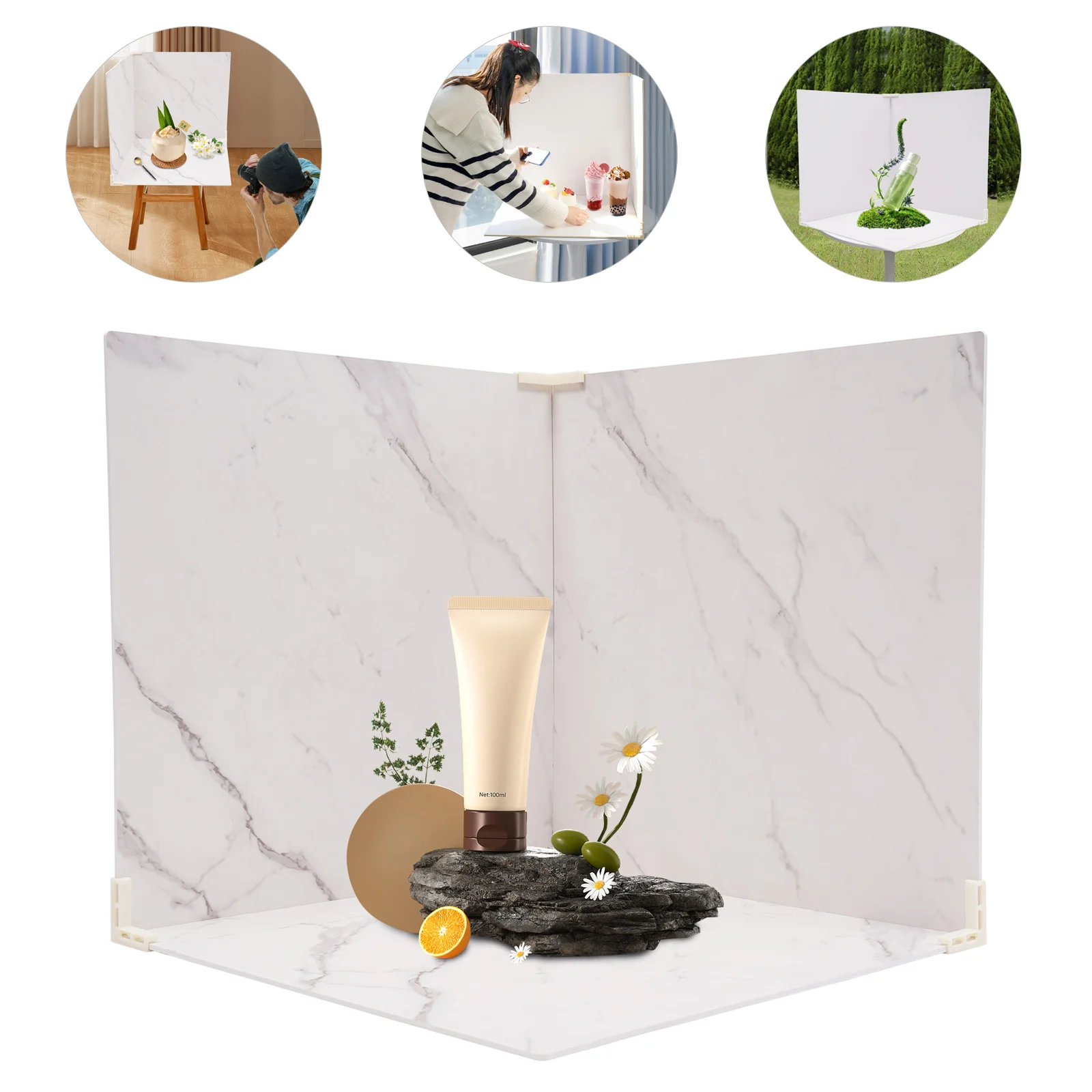 3 قطعة 60x60 سنتيمتر اطلاق النار الرخام صور خلفية لوحات مزدوجة الوجهين الخلفيات ل مدون الذواقة مستحضرات التجميل المحلات التجارية على الانترنت