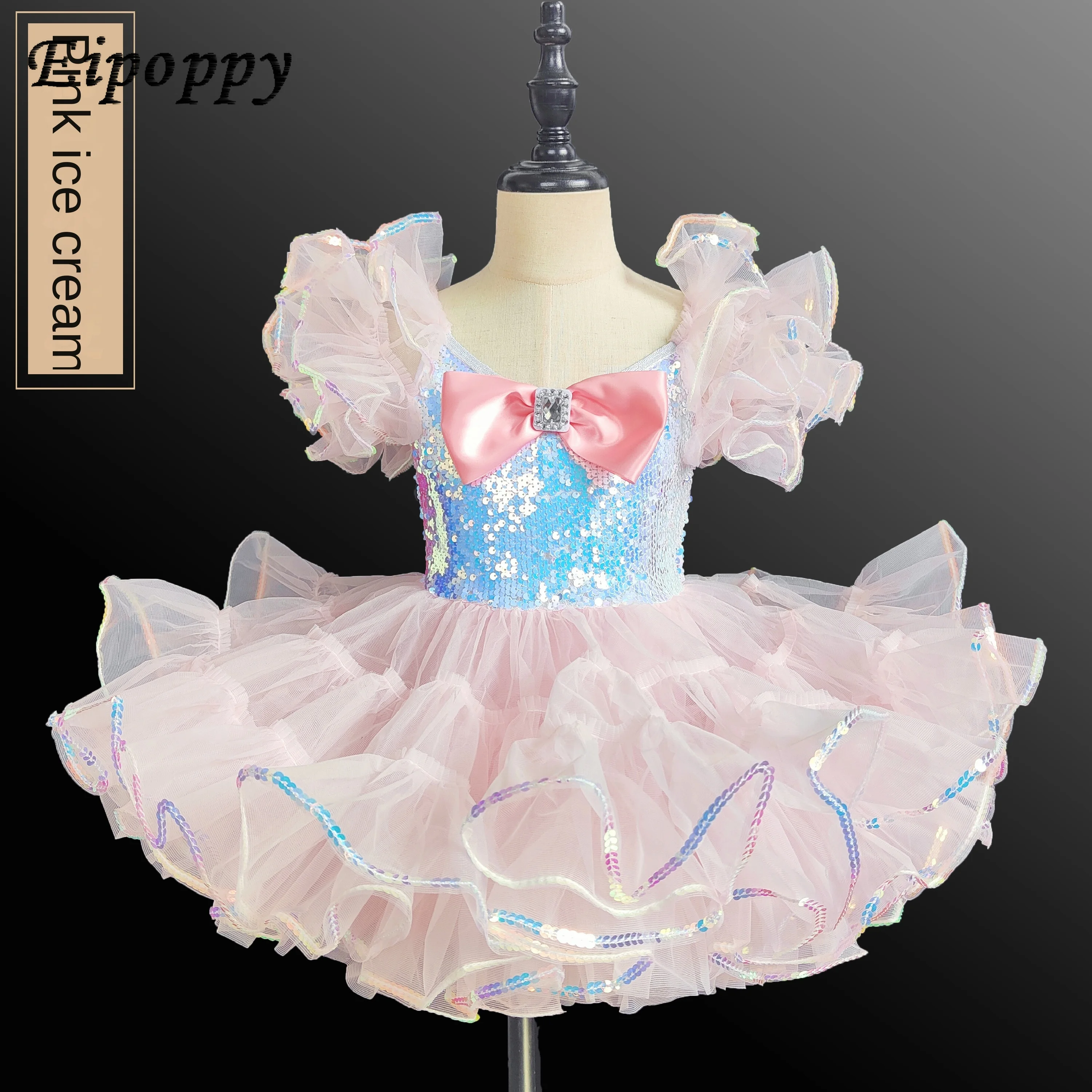 Profesjonalna sukienka do tańca baletowego dla dzieci Dziewczęcy kostium małego łabędzia Dziecięca tiulowa spódnica Tutu Kostium do ćwiczeń