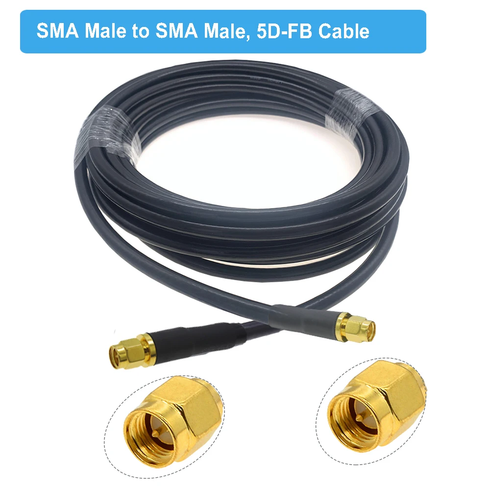 10M~50M D-FB Cable SMA Male to SMA Male Plug RF Adapter Pigtail 5DFB Low Loss 50Ohm WIFI Antenna Extension Cord Jumper