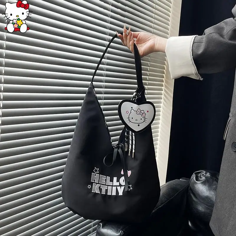 لطيف الكرتون سانريوس مرحبا كيتي حقيبة كتف ألفين وخمسين وعشرون المتاحة على كلا الجانبين حقيبة تحت الإبط ذات سعة عالية