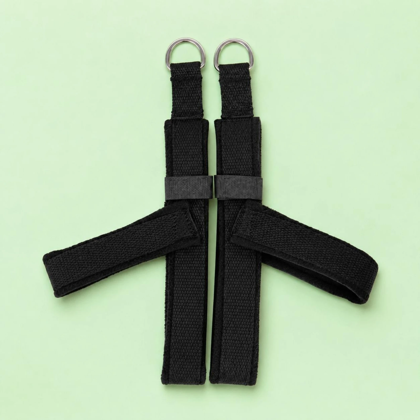 Picture 7: Y-shaped Pilates Stretch Strap with Boucle Foot Loop Gym Fitness Double Loop Band for Balanced Routines