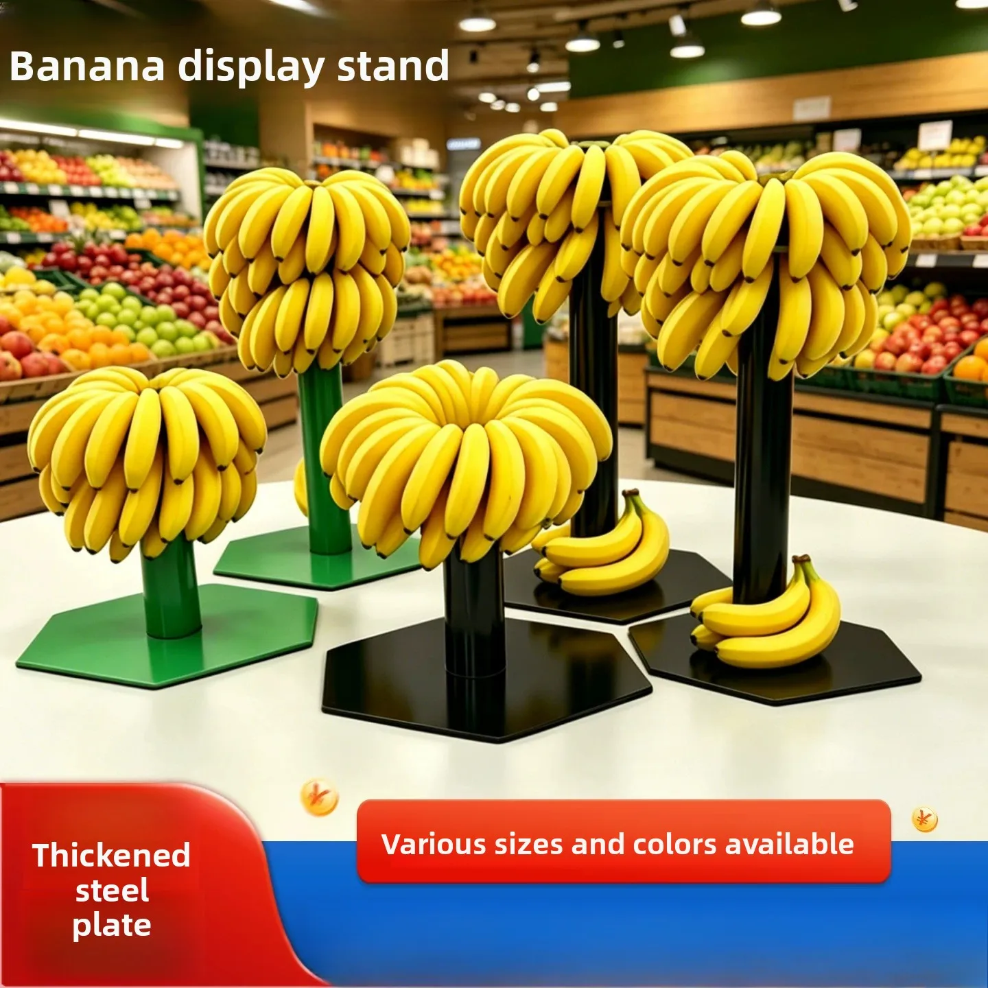 Tabletop Banana Display Stand, Thickened Fruit Holder Rack For Shop Retail Banana Showcase Storage And Display