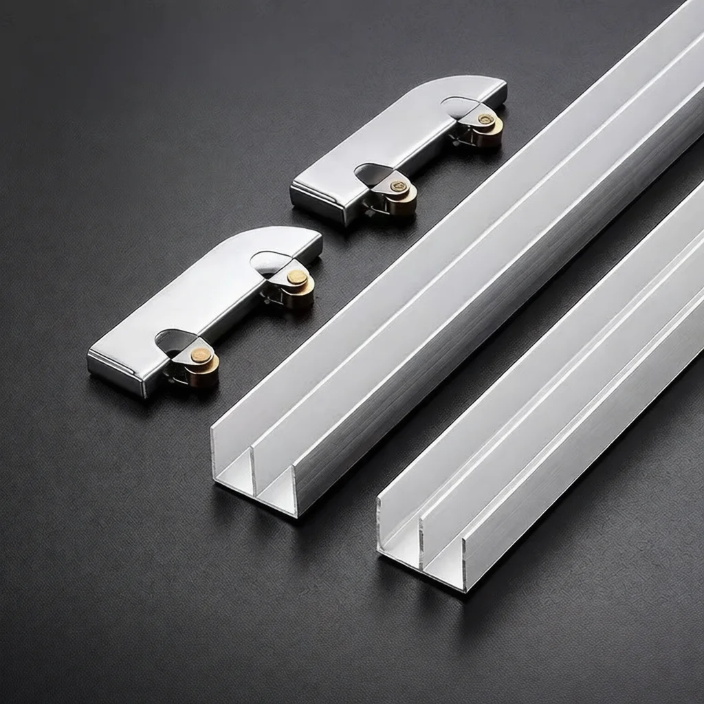 Aluminum Sliding Track For 5mm - Furniture Rails Hardware ulasan dan harga