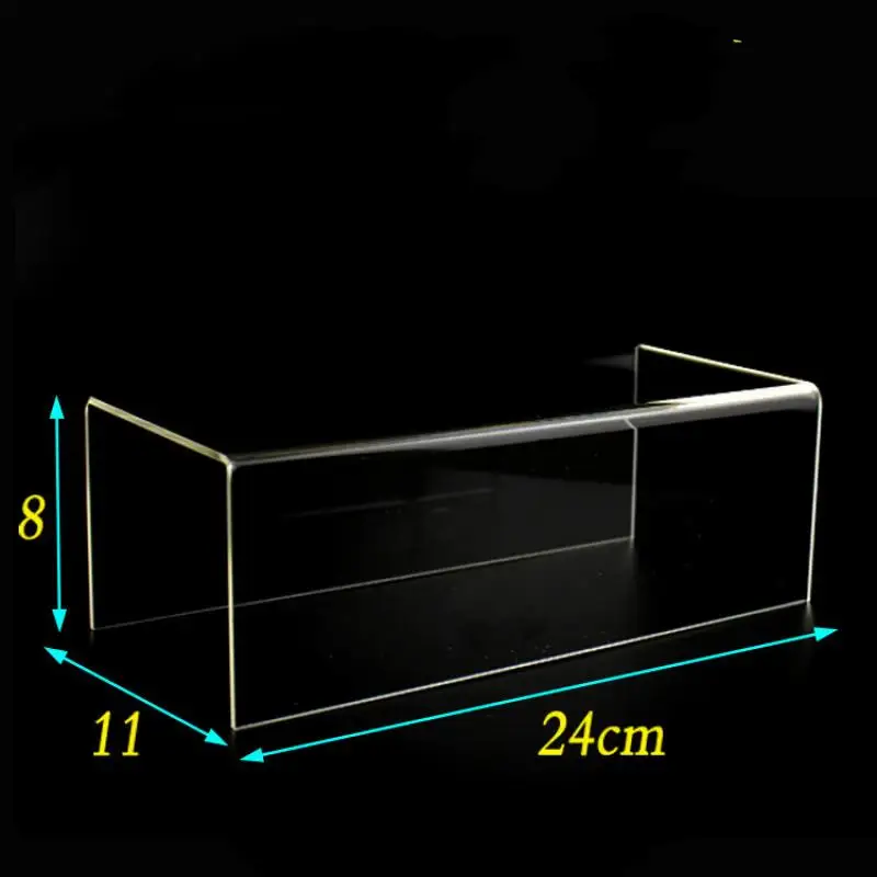 2pcs Clear Acrylic Display Stand For Shoes Cosmetic Showcase Jewelry Storage Rack U Shaped Action Figures Toys Collections Shelf