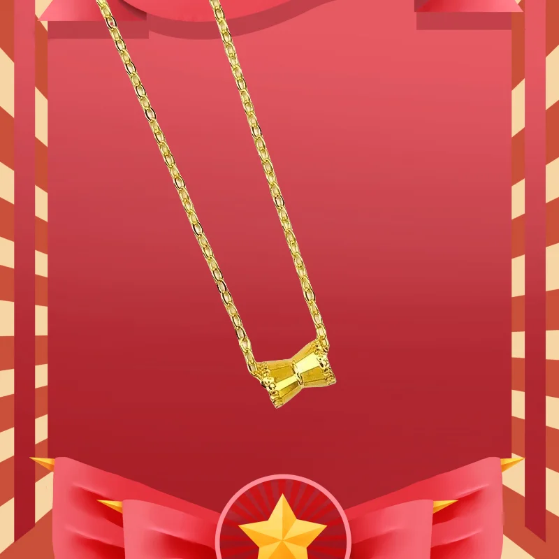 

9999 Real Gold 24K Waist Necklace Niche Premium Necklace, Female