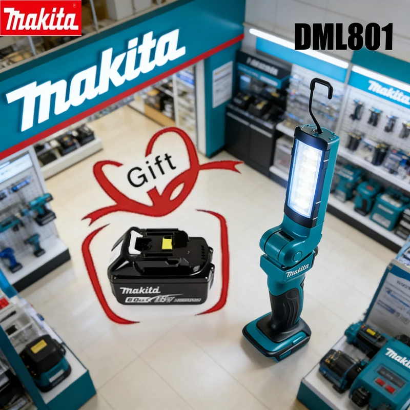 

2026 new model Makita DML801 18V LXT rechargeable work light folding desk lamp LED flashlight is only used for tool lighti