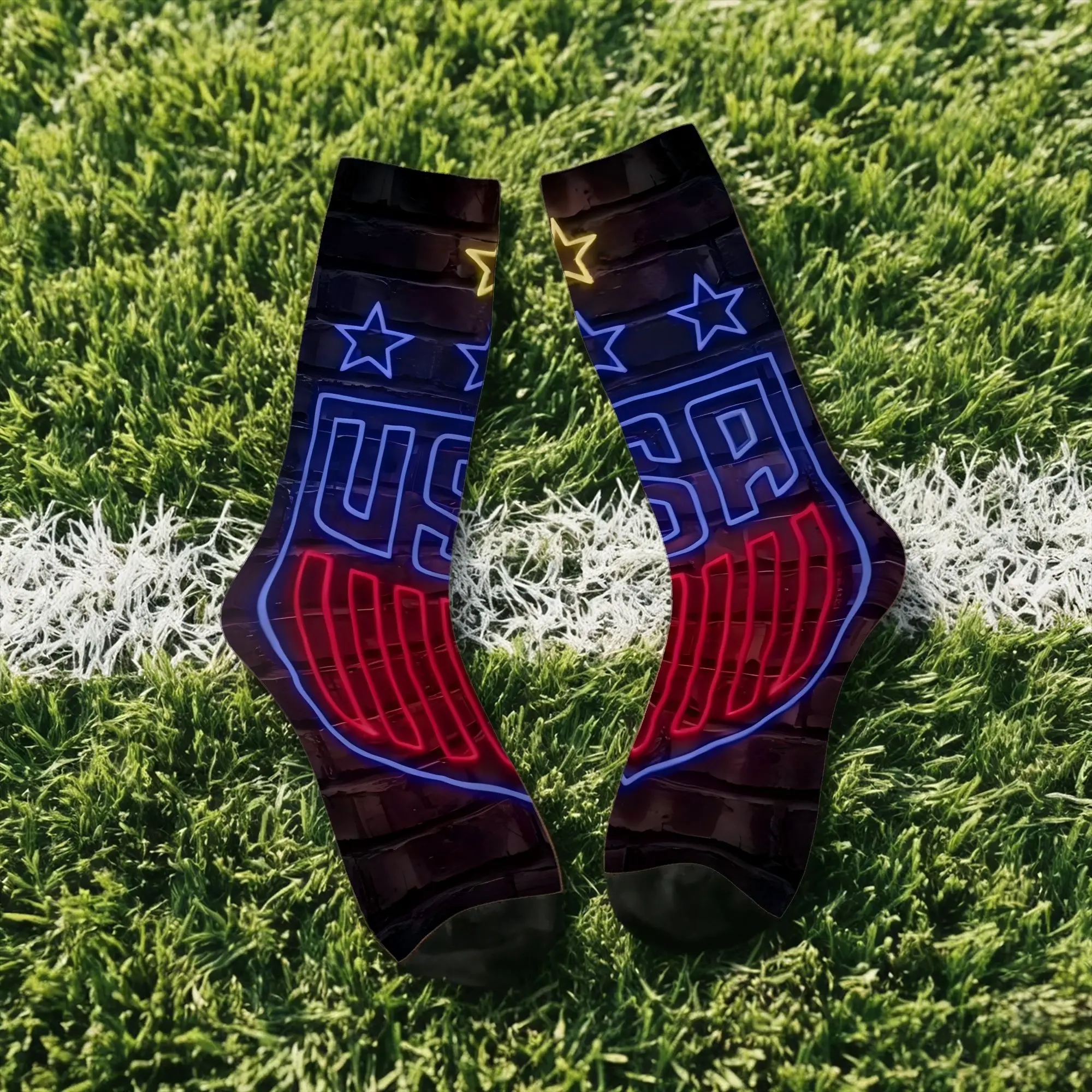 

Винтажные компрессионные носки в стиле хип-хоп США для мужчин, унисекс, бесшовные, с забавным принтом, в стиле Харадзюку, незаменимые вещи для дня матча