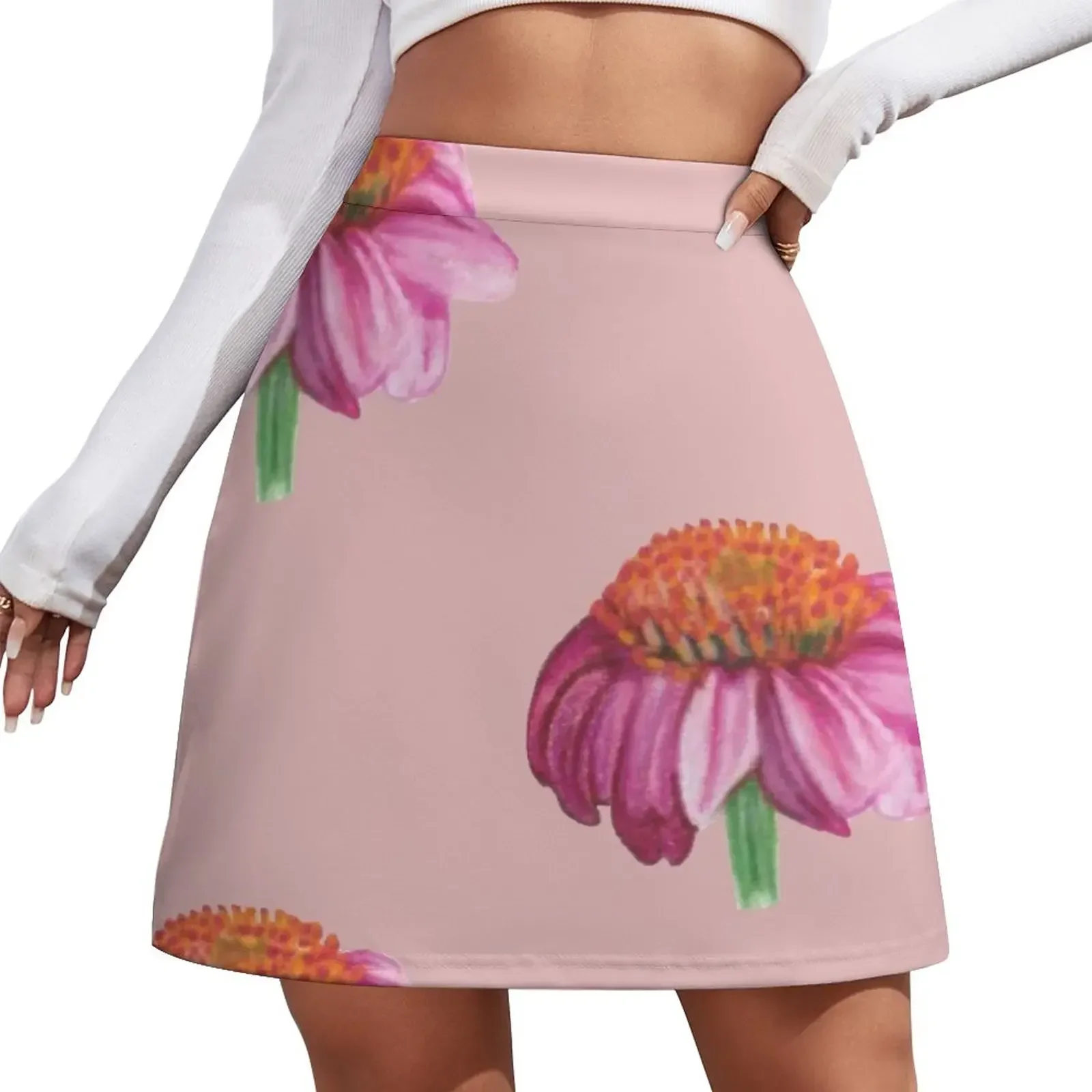 

Purple cone flower Mini Skirt clothes for women Women's skirt summer clothes