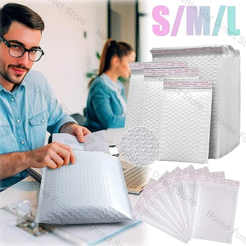 

10-50 шт. почтовых пакетов с пузырчатой пленкой, многофункциональные самоклеящиеся пакеты для отправки, водонепроницаемые самоклеящиеся пакеты