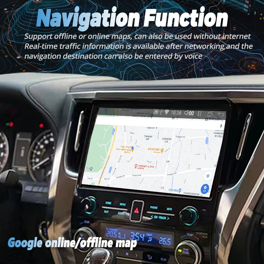 11,5-дюймовый Android 14 для Toyota Alphard 30 Vellfire 2015-2019, автомобильный GPS-навигатор, головное устройство, мультимедийный плеер, автомагнитофон