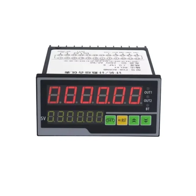 DPF Digital Electrical RPM Frequency Tacho Panel Counter Meter/6 LED Display RPM  Linespeed Meter 24Vdc/AC220V