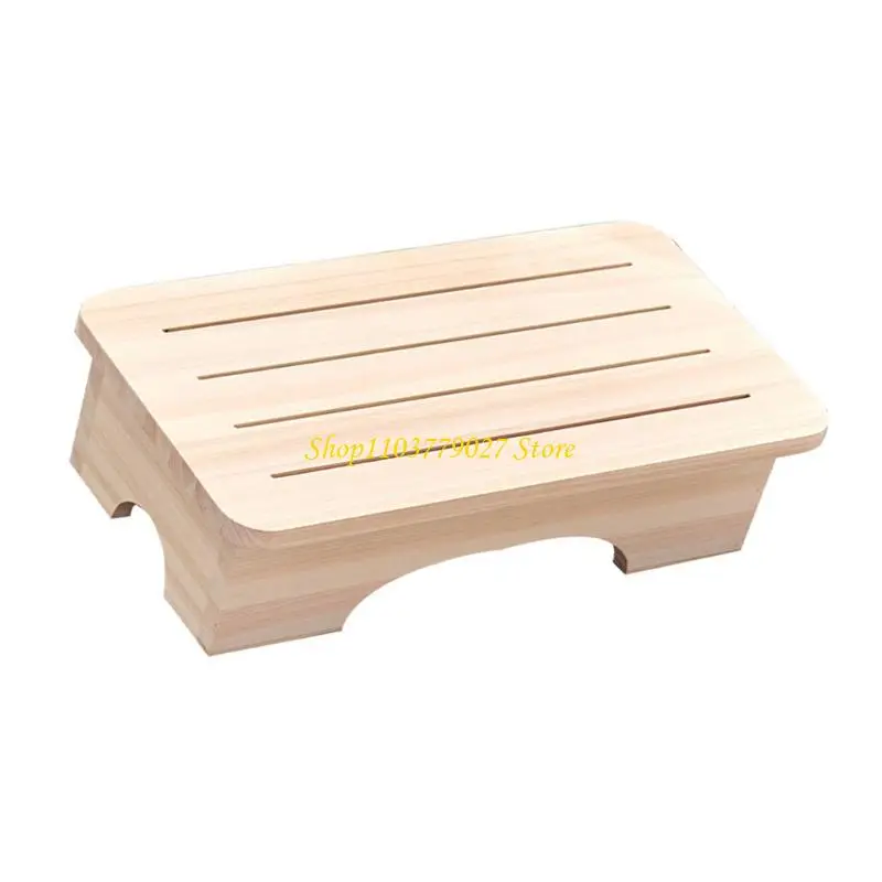 C4DF Step Stool Natural Aesthetic For Home Use Multipurpose Footrest Compact Furniture Living Room Essential