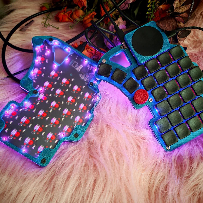 NEW Dilemma Max Split Keyboard Kit 4x6 Custom MX/Choc Axis Procyon Touchpad for Mouse Fdm Printing Wired Single-mode Hot Swap