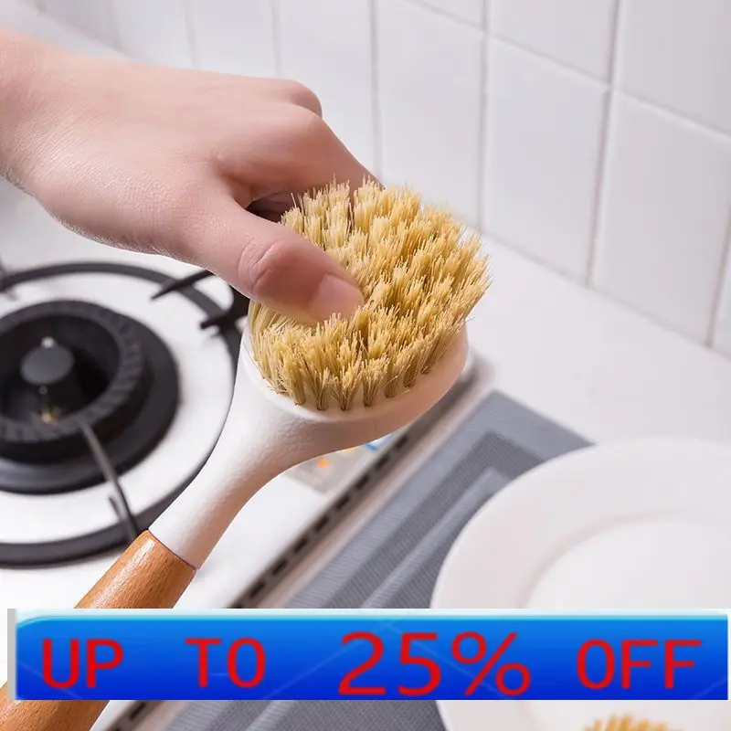 

LMM household does not hurt the pot brush bowl cleaning brush long handle kitchen brush oil pot