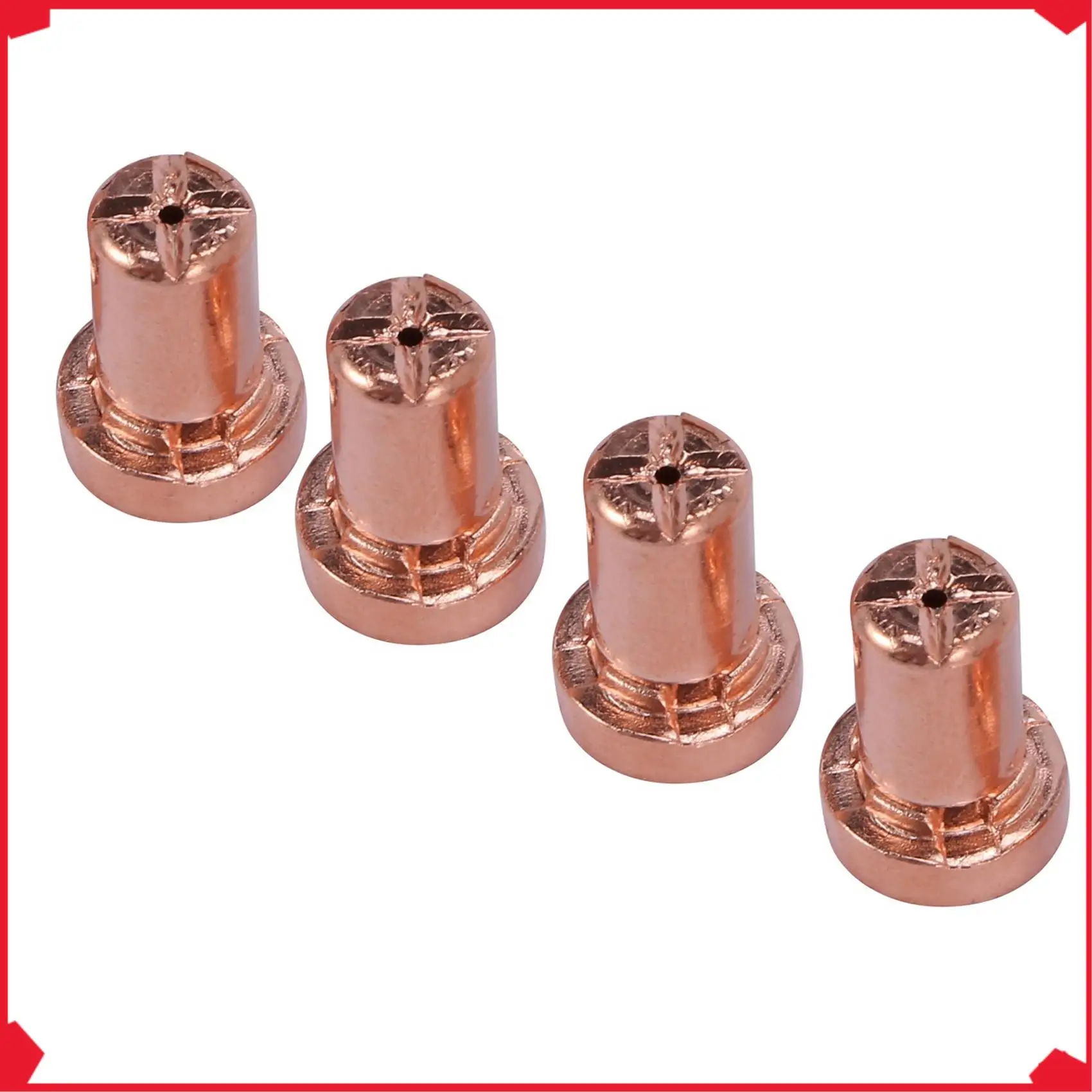 

B17B 200Pcs Red Copper Extended Long Plasma Cutter Tip Electrodes Nozzles Kit For Pt31 Lg40 40A Cutting Welder Torch