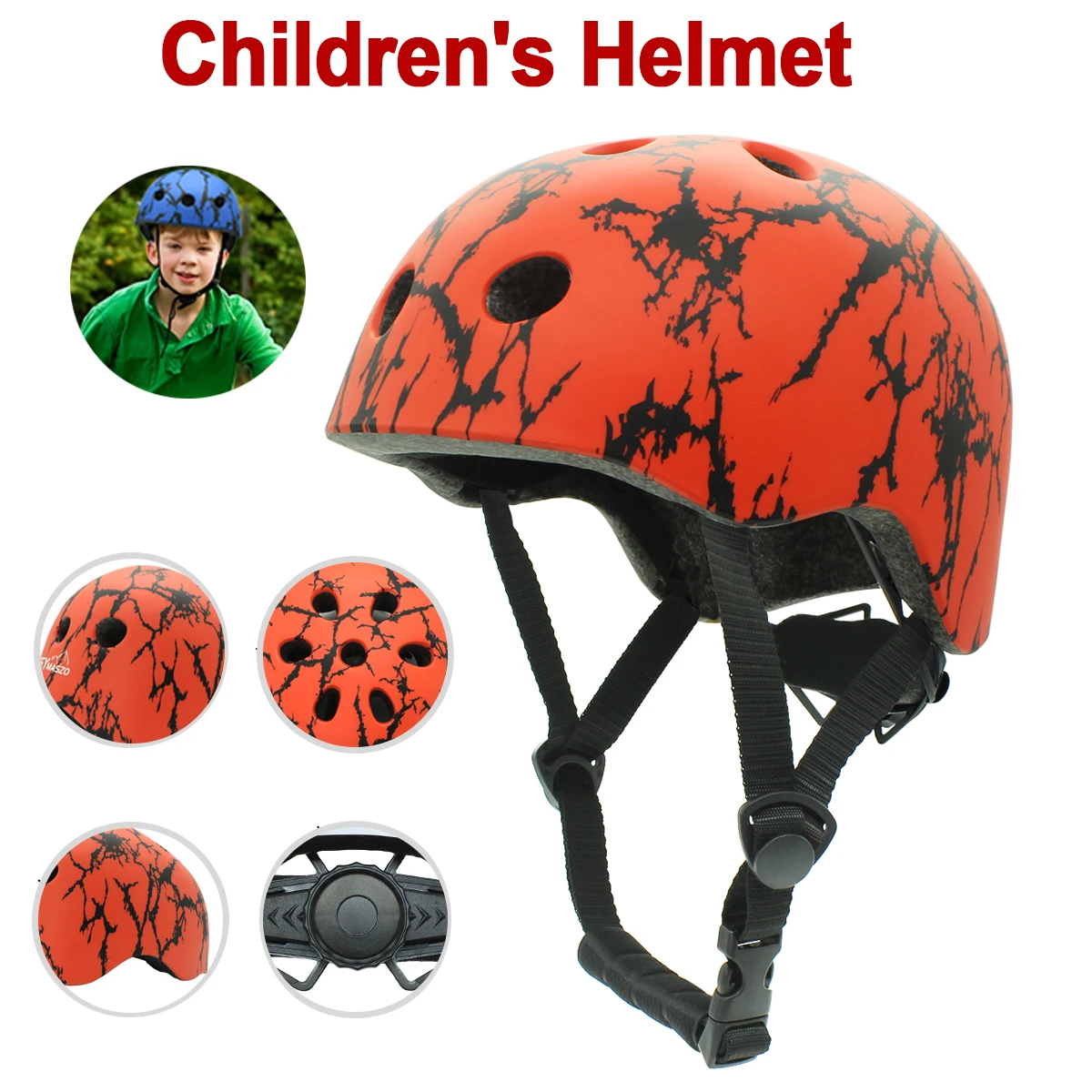 

Child Bicycle Helmet Ventilation children's helmet with Safety Integrally-Molded Snowboard Helmet Motorcycle Skiing Head Protect