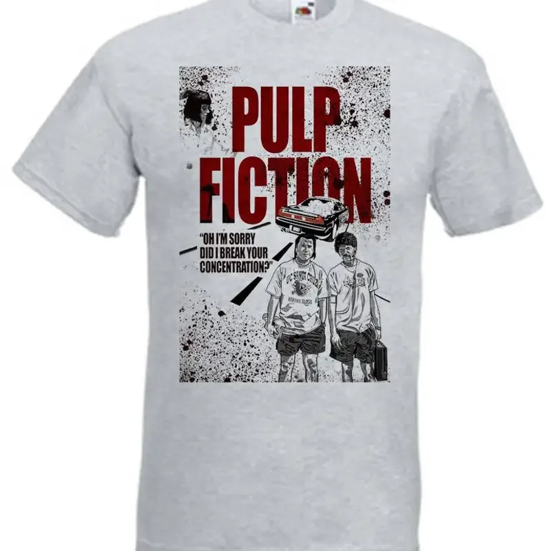 pulp-fiction-v37-camiseta-cinza-urze-quentin-tarantino-todos-os-tamanhos-s-5xl