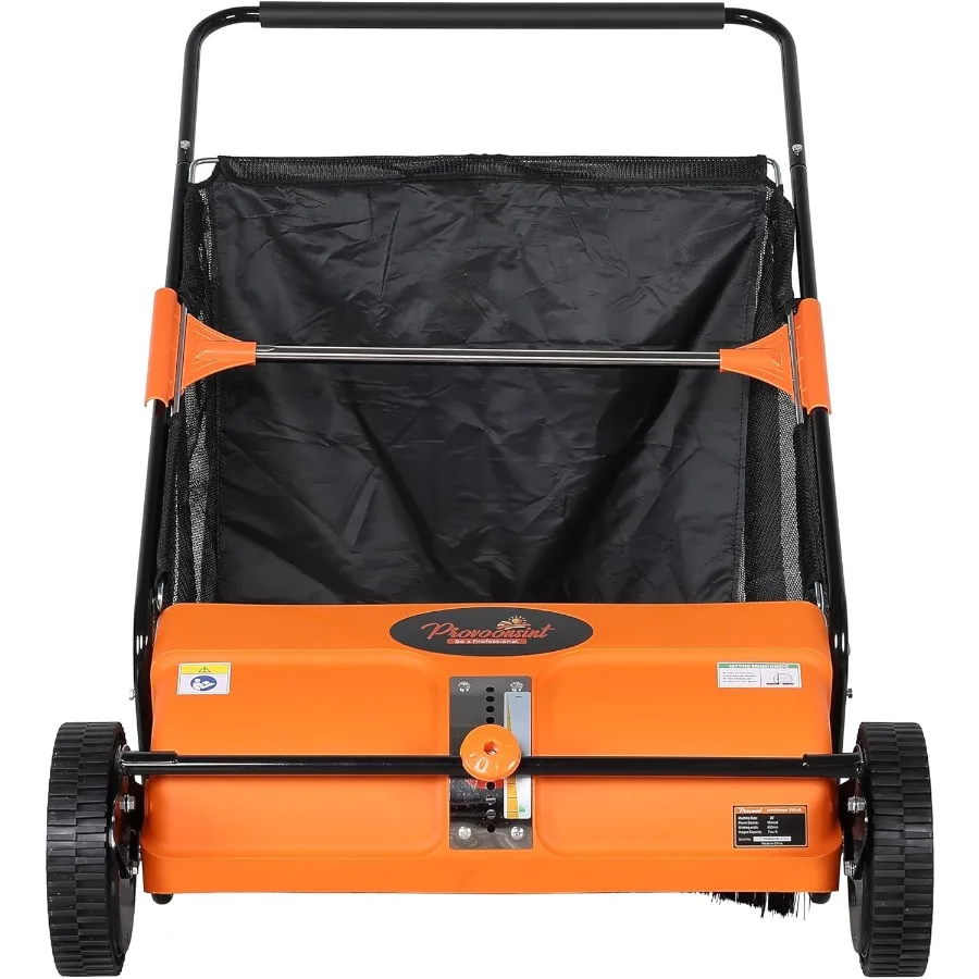 

26 inch Lawn Sweeper Walk Behind with Dust Proof Design in Black for Efficient Yard Cleanup