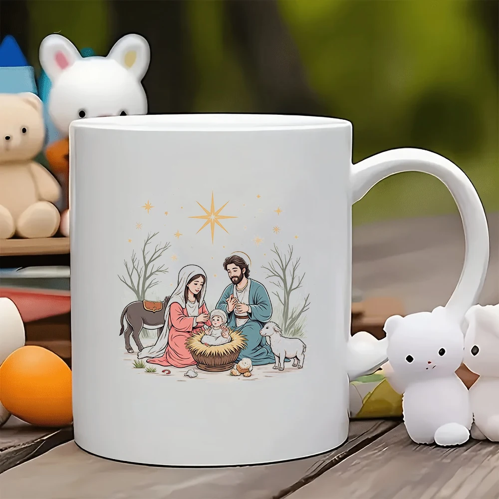

11oz Cup + Christmas Nativity Illustration + Kids Cup + Family Office Coffee Cup + Holiday Gift Set