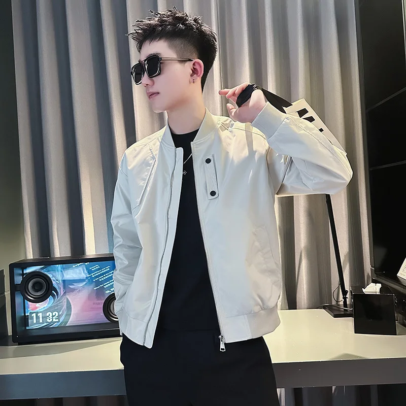 

Повседневная укороченная куртка для мужчин, размер XS, весна-осень, универсальная верхняя одежда, привлекательный топ для подростков, размер 55