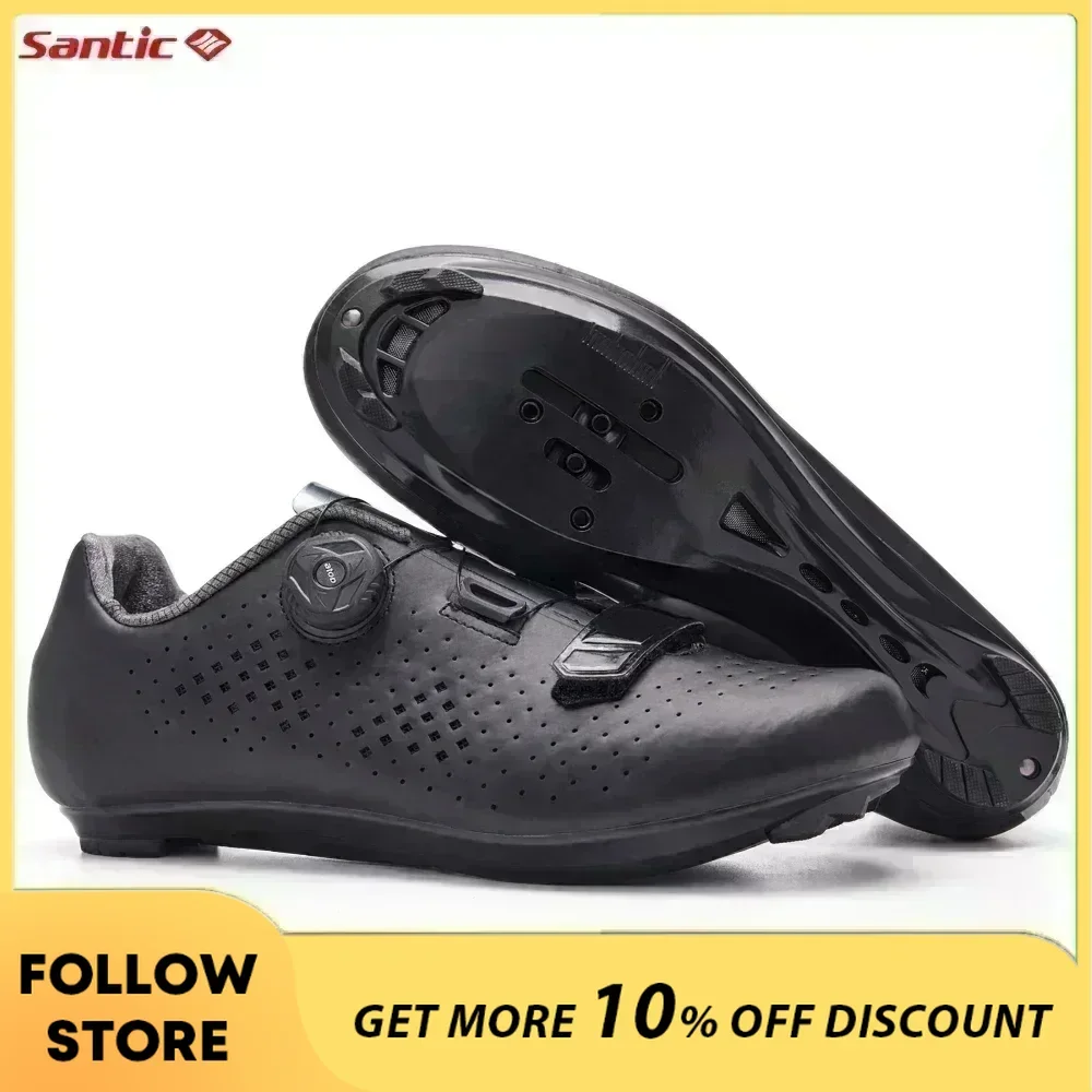 

Santic Cycling Road Lock Shoes Outdoor Sports Mountain Bike Spin Button Lock Shoes Comfortable Breathable Men Us Size