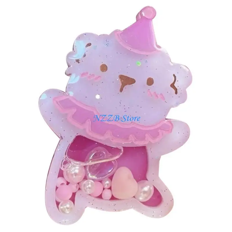 

T21F Circus Bear Ornament Silicone Epoxy Resin Mold DIY Keychain for Bag Decor