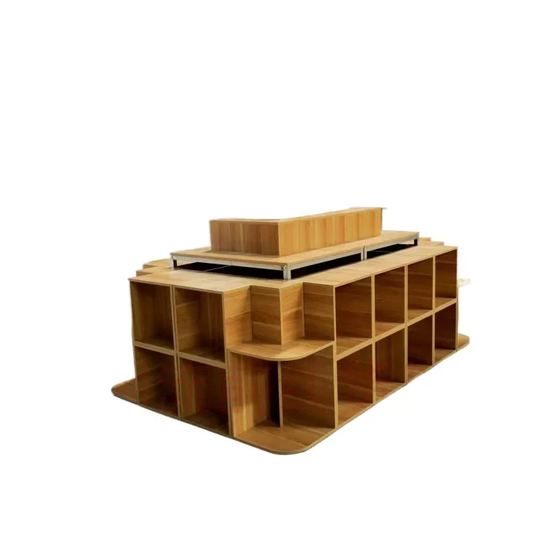 Scenario Display Wooden Box Meichen Promotional Stack Small Square Table Shelf Beverage Nakajima Wooden Box N