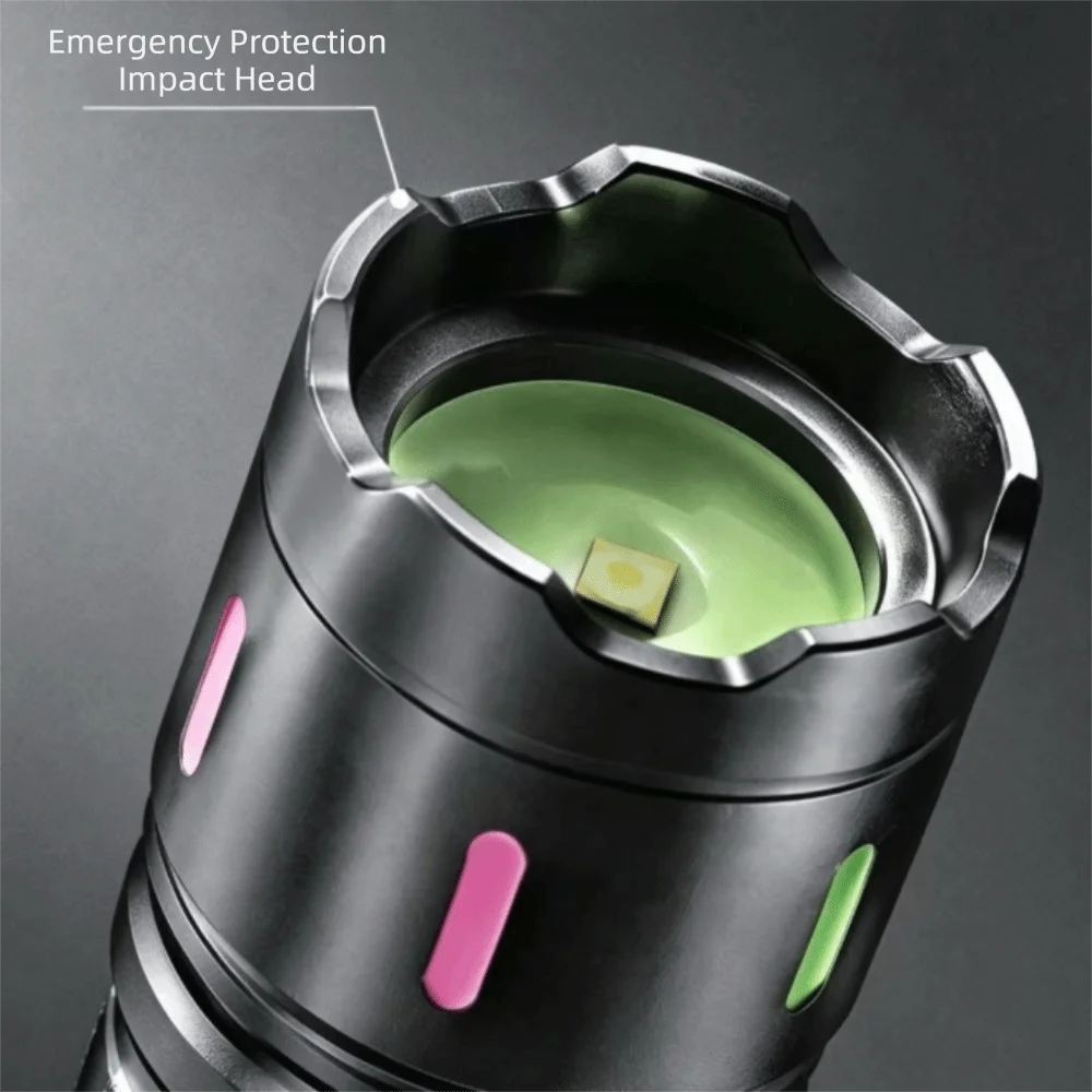 High-Intensity Long-Range Flashlight Bright Portable Digital Display Flashlight Digital Display Type-C Charging Small Torch