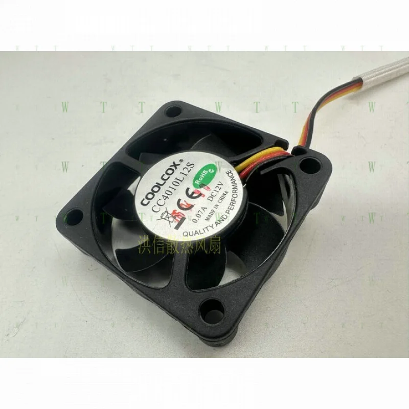 H  1 pcs for COOLCOX CC4010L12S DC12V 0.07A Silent Cooling Fan 4CM cm