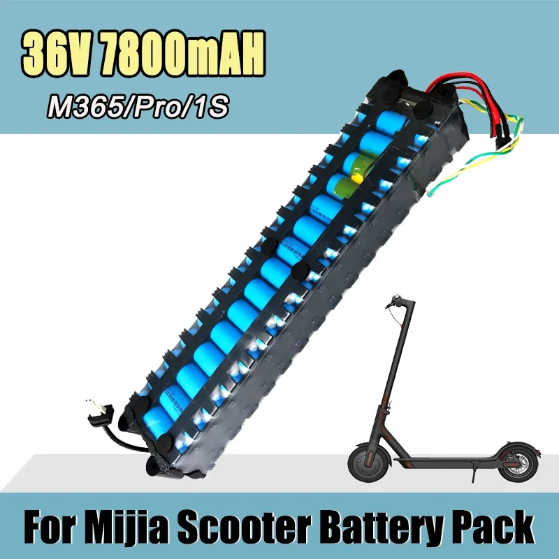 10S3P 7800mAh 36V Battery Pack for Xiaomi M365 18650 NE1003-H Cell Communication Interface Discharge Tail Light